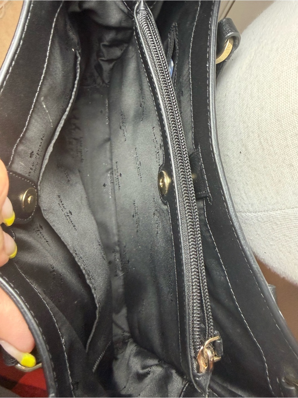 Kate Spade New York Sienna Satchel Black Leather with Detachable Strap-Like New - Picture 7 of 11